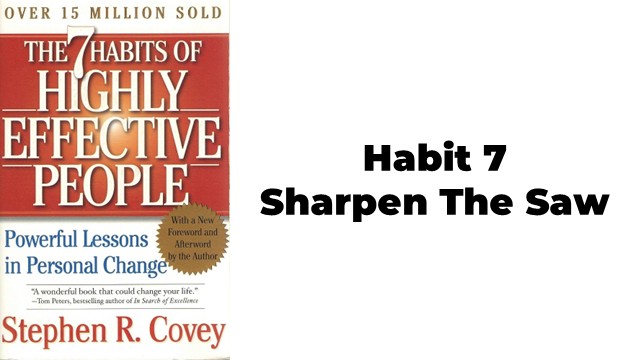 7 Habits of Highly Effective People Habit7 Sharpen The Saw